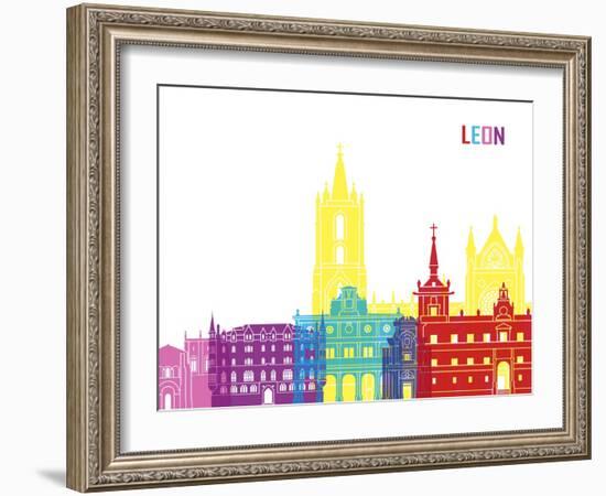 Leon Skyline Pop-paulrommer-Framed Art Print