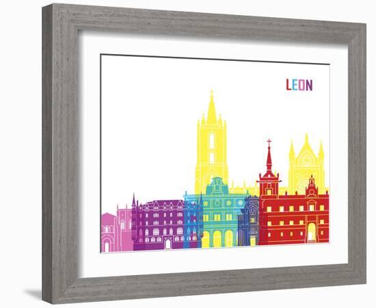 Leon Skyline Pop-paulrommer-Framed Art Print