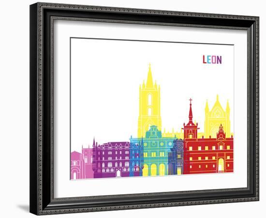 Leon Skyline Pop-paulrommer-Framed Art Print