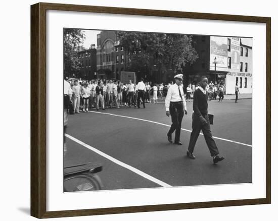 Leon Thompson During Rioting Against African Americans-Ralph Morse-Framed Premium Photographic Print