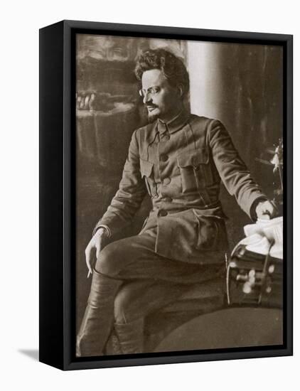 Leon Trotsky or Lev Davidovich Bronstein Russian Communist Leader in 1920-null-Framed Premier Image Canvas