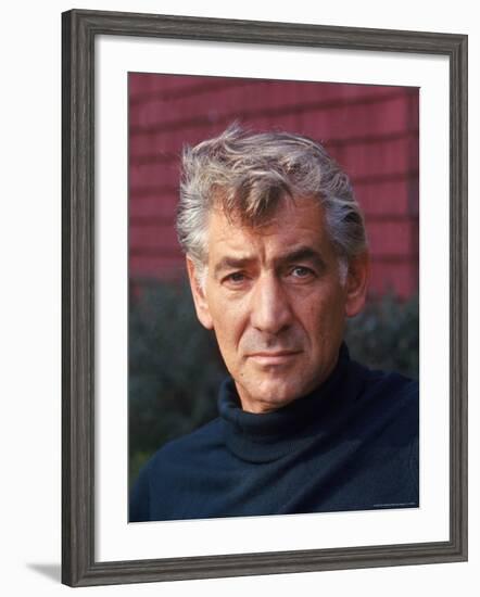 Leonard Bernstein Portrait-Alfred Eisenstaedt-Framed Premium Photographic Print