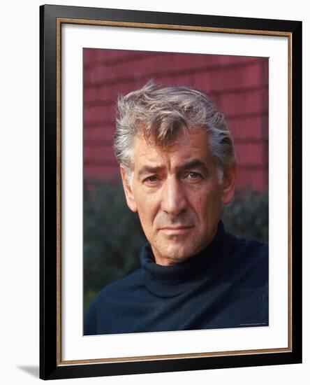 Leonard Bernstein Portrait-Alfred Eisenstaedt-Framed Premium Photographic Print