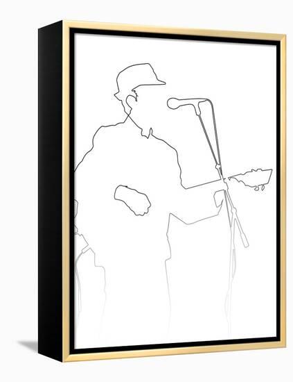 Leonard Cohen-Logan Huxley-Framed Stretched Canvas