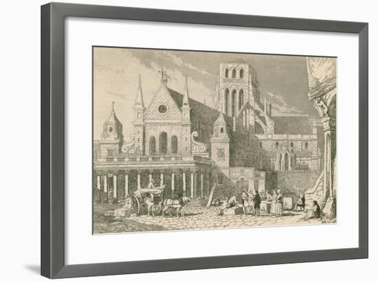 Leonard Holt Conversing with the Masons before the Portico of Saint Paul'S-John Franklin-Framed Giclee Print