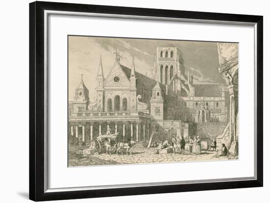 Leonard Holt Conversing with the Masons before the Portico of Saint Paul'S-John Franklin-Framed Giclee Print