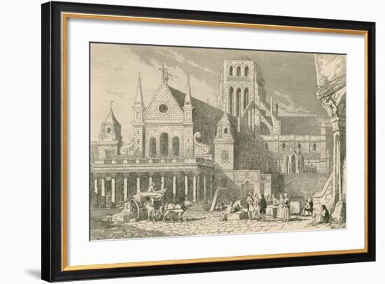 Leonard Holt Conversing with the Masons before the Portico of Saint Paul'S-John Franklin-Framed Giclee Print