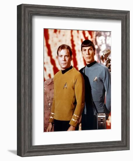 Leonard Nimoy; William Shatner. "Star Trek" [1966].-null-Framed Photographic Print