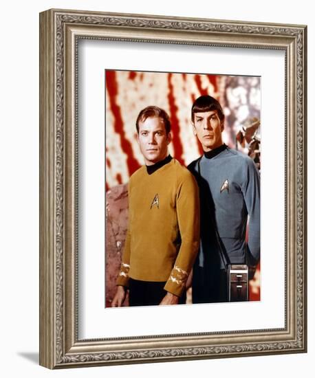Leonard Nimoy; William Shatner. "Star Trek" [1966].-null-Framed Premium Photographic Print