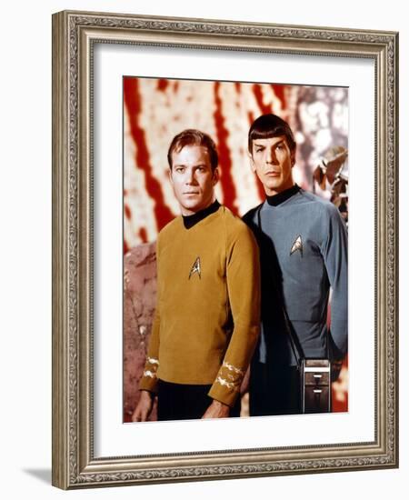 Leonard Nimoy; William Shatner. "Star Trek" [1966].-null-Framed Photographic Print