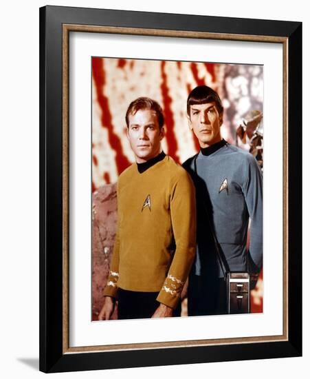 Leonard Nimoy; William Shatner. "Star Trek" [1966].-null-Framed Photographic Print