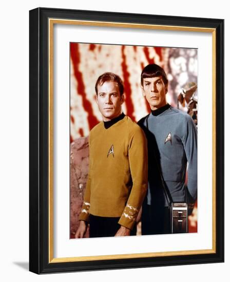 Leonard Nimoy; William Shatner. "Star Trek" [1966].-null-Framed Photographic Print