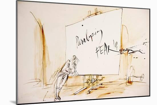 Leonardo 100 (drawing)-Ralph Steadman-Mounted Giclee Print