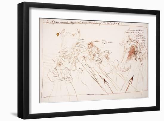 Leonardo 111 (drawing)-Ralph Steadman-Framed Giclee Print