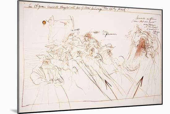 Leonardo 111 (drawing)-Ralph Steadman-Mounted Giclee Print