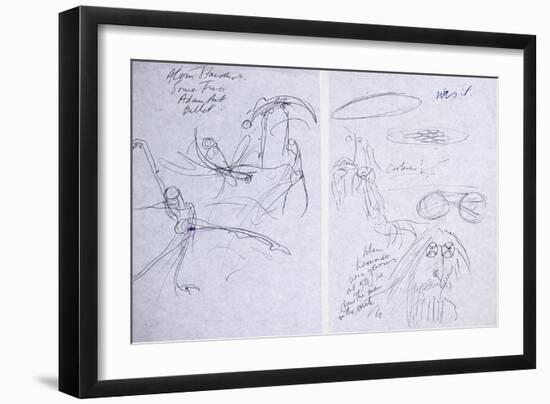 Leonardo 133 (drawing)-Ralph Steadman-Framed Giclee Print