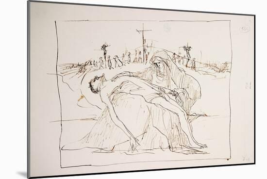 Leonardo 143 (drawing)-Ralph Steadman-Mounted Giclee Print