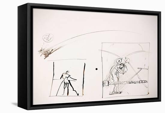 Leonardo 200 (drawing)-Ralph Steadman-Framed Premier Image Canvas