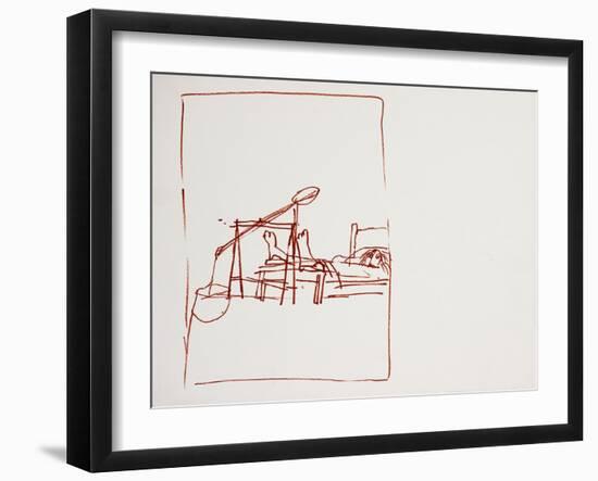 Leonardo 75 (drawing)-Ralph Steadman-Framed Giclee Print