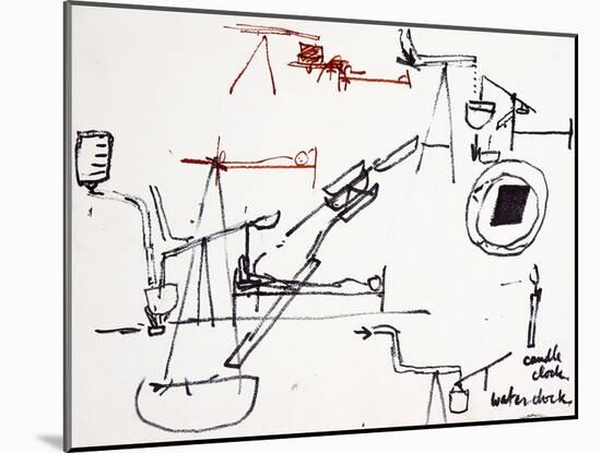 Leonardo 97 (drawing)-Ralph Steadman-Mounted Giclee Print