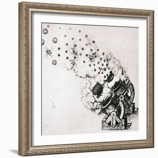 Leonardo: Cannon-Leonardo da Vinci-Framed Giclee Print