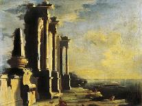A Capriccio View with Classical Ruins by the Sea-Leonardo Coccorante-Giclee Print