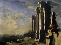 A Capriccio View with Classical Ruins by the Sea-Leonardo Coccorante-Giclee Print