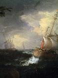 The Port of Ostia During Storm, 1740-1750-Leonardo Coccorante-Giclee Print