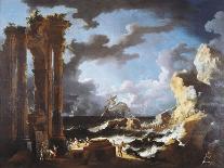 Harbor with Ruins-Leonardo Coccorante-Giclee Print