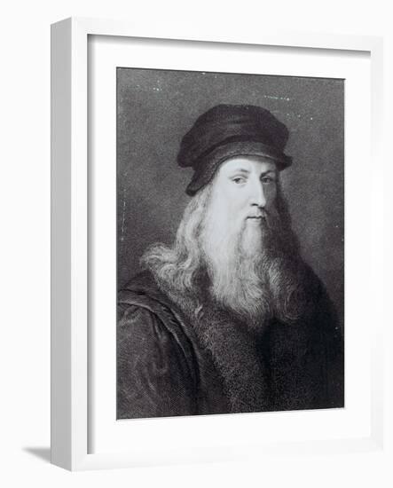 Leonardo Da Vinci, Engraved by Raphael Morghen, 1817-Leonardo da Vinci-Framed Giclee Print