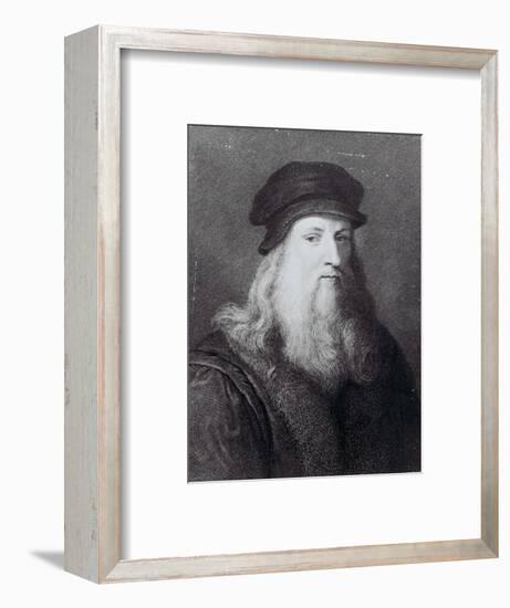 Leonardo Da Vinci, Engraved by Raphael Morghen, 1817-Leonardo da Vinci-Framed Premium Giclee Print