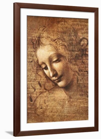 Leonardo Da Vinci (Female Head, La Scapigliata)-null-Framed Art Print