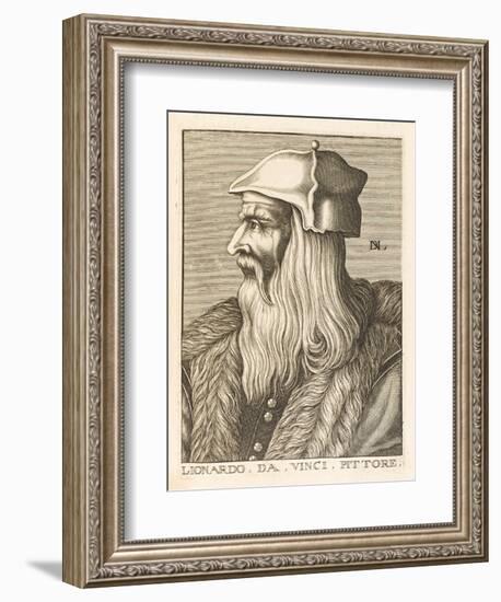 Leonardo Da Vinci Italian Painter Sculptor Architect Engineer and Scientist-Nicolas de Larmessin-Framed Art Print