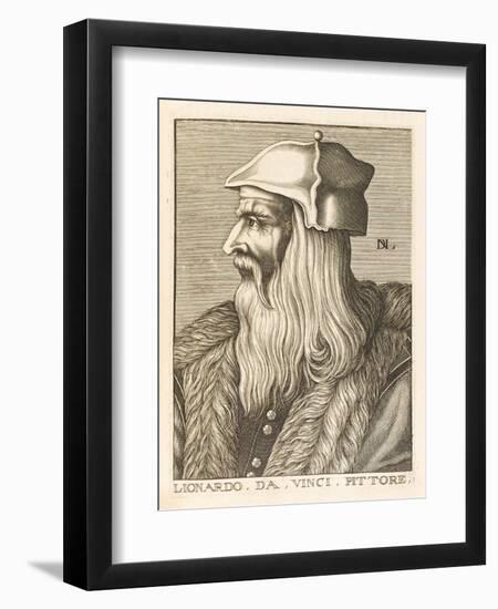 Leonardo Da Vinci Italian Painter Sculptor Architect Engineer and Scientist-Nicolas de Larmessin-Framed Art Print