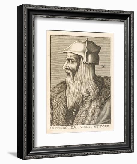 Leonardo Da Vinci Italian Painter Sculptor Architect Engineer and Scientist-Nicolas de Larmessin-Framed Art Print