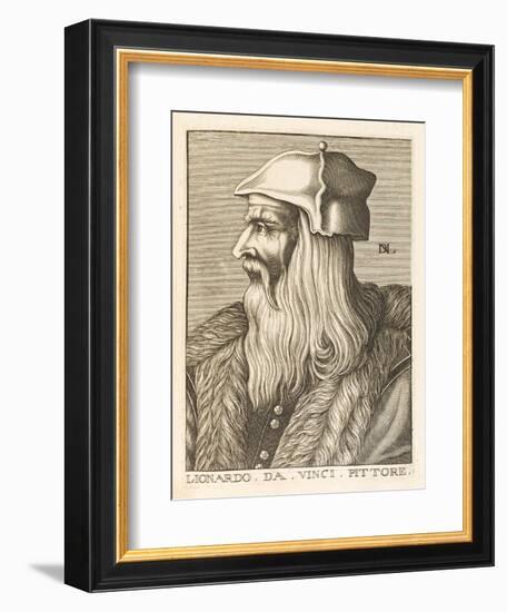 Leonardo Da Vinci Italian Painter Sculptor Architect Engineer and Scientist-Nicolas de Larmessin-Framed Art Print