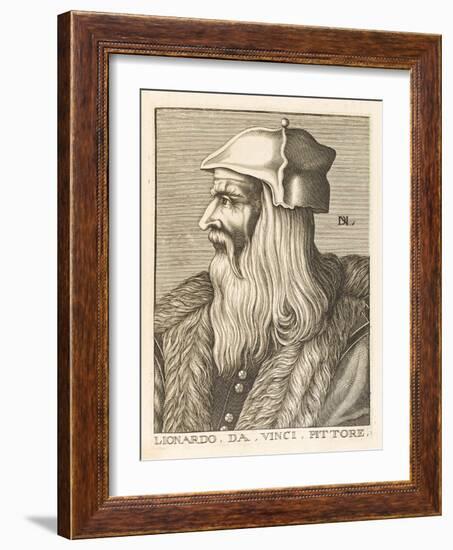 Leonardo Da Vinci Italian Painter Sculptor Architect Engineer and Scientist-Nicolas de Larmessin-Framed Art Print