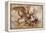 Leonardo Da Vinci (Leonardo Da Vinci) (1452 - 1519): Fight between a Lion and a Dragon, GDSU 435 E-Leonardo Da Vinci-Framed Premier Image Canvas