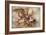 Leonardo Da Vinci (Leonardo Da Vinci) (1452 - 1519): Fight between a Lion and a Dragon, GDSU 435 E-Leonardo Da Vinci-Framed Giclee Print