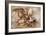 Leonardo Da Vinci (Leonardo Da Vinci) (1452 - 1519): Fight between a Lion and a Dragon, GDSU 435 E-Leonardo Da Vinci-Framed Giclee Print