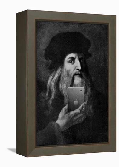 Leonardo Da Vinci Selfie Portrait-null-Framed Stretched Canvas