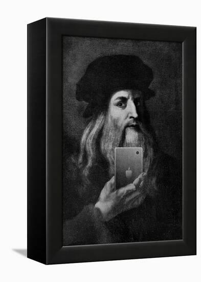 Leonardo Da Vinci Selfie Portrait-null-Framed Stretched Canvas