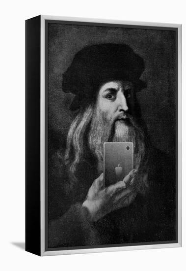 Leonardo Da Vinci Selfie Portrait-null-Framed Stretched Canvas