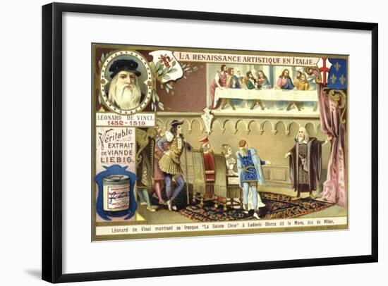 Leonardo Da Vinci Showing His Fresco of the Last Supper to Ludovico Sforza, Duke of Milan-null-Framed Giclee Print