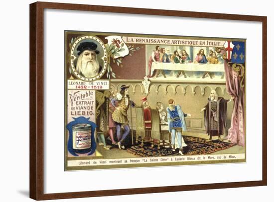 Leonardo Da Vinci Showing His Fresco of the Last Supper to Ludovico Sforza, Duke of Milan-null-Framed Giclee Print