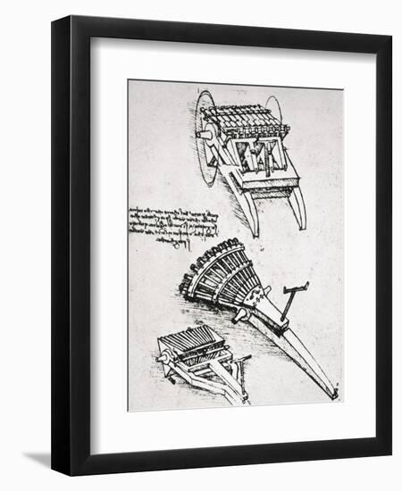 Leonardo: Gun-Leonardo da Vinci-Framed Giclee Print