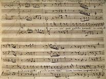 Autograph Music Score of Cain and Abel-Leonardo Leo-Mounted Giclee Print