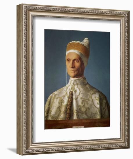 Leonardo Loredan (1436-1521) Doge of Venice from 1501-21, circa 1501-Giovanni Bellini-Framed Giclee Print