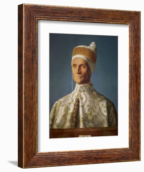 Leonardo Loredan (1436-1521) Doge of Venice from 1501-21, circa 1501-Giovanni Bellini-Framed Giclee Print