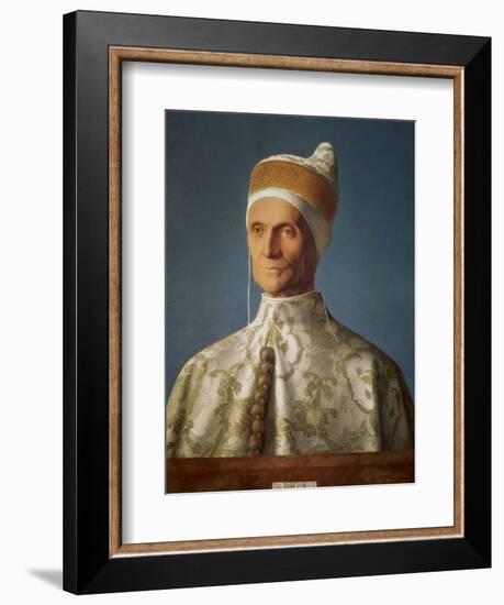 Leonardo Loredan (1436-1521) Doge of Venice from 1501-21, circa 1501-Giovanni Bellini-Framed Giclee Print